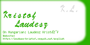 kristof laudesz business card